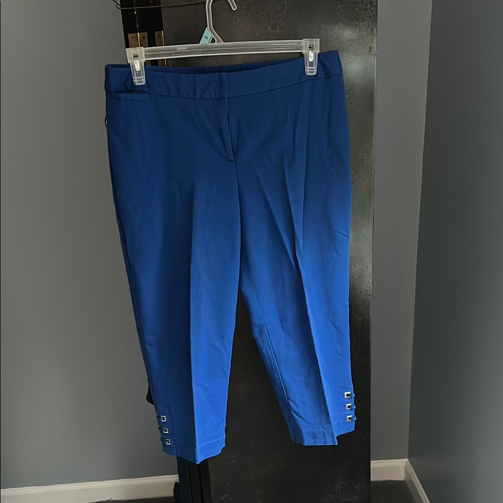 Rafaella Blue Cropped Ankle Pants